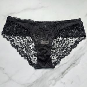 NWT SOMA TELLTALE THE LOVER CHEEKY PANTY IN BLACKOUT BLACK SIZE SMALL